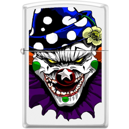 Zippo 2024 Zippo Custom Ci 000011 - Evil Clown White Matte ZIP-214CI000011